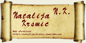 Natalija Krsmić vizit kartica